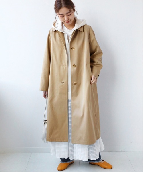 JOURNAL STANDARD relume（ジャーナルスタンダード　レリューム）の「スーピマコットンステンカラーコート◆（ステンカラーコート・レディース・ベージュ・38/36）」の2枚目の写真