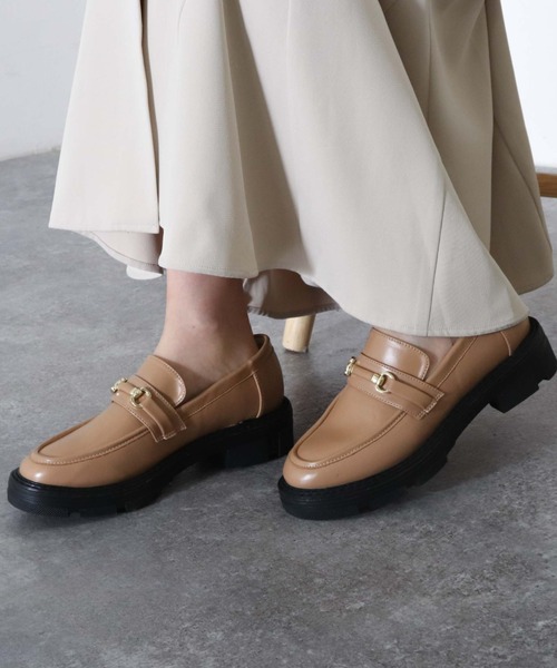 archives(アルシーヴ)の「【入荷禁止】厚底ローファー(ローファー・レディース・ブラック/ベージュ/アイボリー・MEDIUM/LARGE)」の4枚目の写真