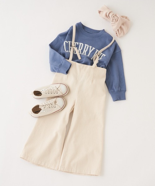 CIAOPANIC TYPY(チャオパニックティピー)の「【KIDS】【TYPY DENIM】甘織デニムサス付きパンツ(サロペット/オーバーオール・キッズ・ホワイト/サックスブルー・SMALL/MEDIUM/LARGE/X-LARGE/XX-LARGE)」の2枚目の写真