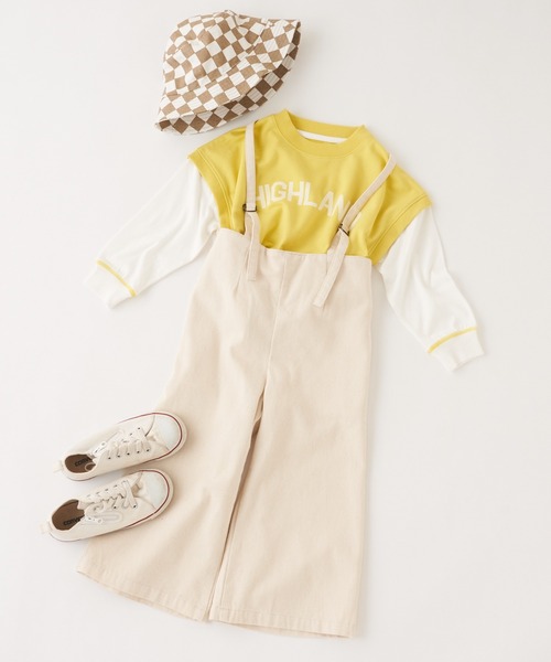 CIAOPANIC TYPY(チャオパニックティピー)の「【KIDS】【TYPY DENIM】甘織デニムサス付きパンツ(サロペット/オーバーオール・キッズ・ホワイト/サックスブルー・SMALL/MEDIUM/LARGE/X-LARGE/XX-LARGE)」の4枚目の写真