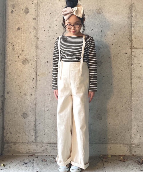 CIAOPANIC TYPY(チャオパニックティピー)の「【KIDS】【TYPY DENIM】甘織デニムサス付きパンツ(サロペット/オーバーオール・キッズ・ホワイト/サックスブルー・SMALL/MEDIUM/LARGE/X-LARGE/XX-LARGE)」の16枚目の写真