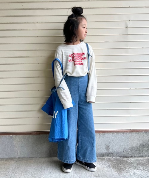 CIAOPANIC TYPY(チャオパニックティピー)の「【KIDS】【TYPY DENIM】甘織デニムサス付きパンツ(サロペット/オーバーオール・キッズ・ホワイト/サックスブルー・SMALL/MEDIUM/LARGE/X-LARGE/XX-LARGE)」の21枚目の写真
