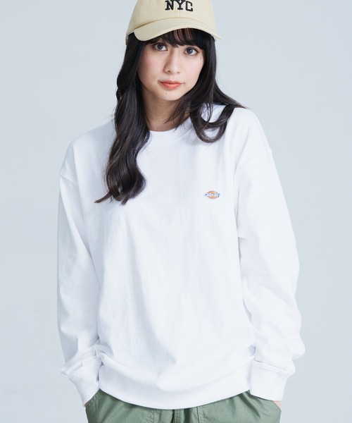 Dickies(ディッキーズ)の「【DICKIES/ディッキーズ】ミニワッペン ワンポイントロゴロンTスウェットトレーナー(スウェット・メンズ・ピンク/ベージュ/ブラック/ホワイト/ブルー・X-LARGE/LARGE/MEDIUM)」の9枚目の写真
