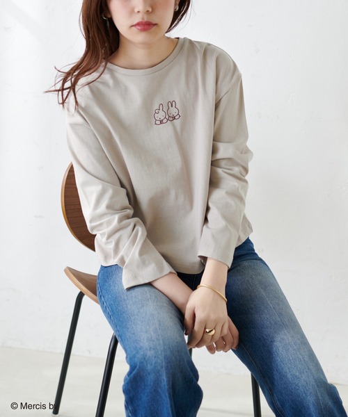 natural couture(ナチュラルクチュール)の「【ミッフィーコラボ・WEB限定カラー有り】アソート柄ショート丈T(Tシャツ/カットソー・レディース・ブラック/ベージュ/オフホワイト/その他1・FREE)」の16枚目の写真
