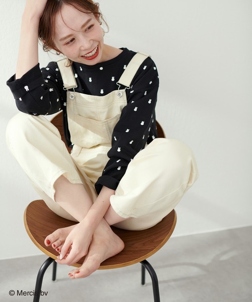 natural couture(ナチュラルクチュール)の「【ミッフィーコラボ・WEB限定カラー有り】アソート柄ショート丈T(Tシャツ/カットソー・レディース・ブラック/ベージュ/オフホワイト/その他1・FREE)」の9枚目の写真
