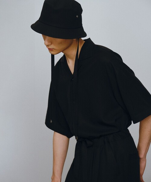 JOSEPH STUDIO(ジョゼフストゥディオ)の「リヨセルツイル オープンシャツ(シャツ/ブラウス・メンズ・ブラック系/スカイブルー系・6/8)」の3枚目の写真