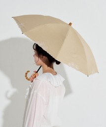 UVO | 最強の日傘「UVO」 折りたたみ2段 刺繍フラワー Wpc.(折りたたみ傘)