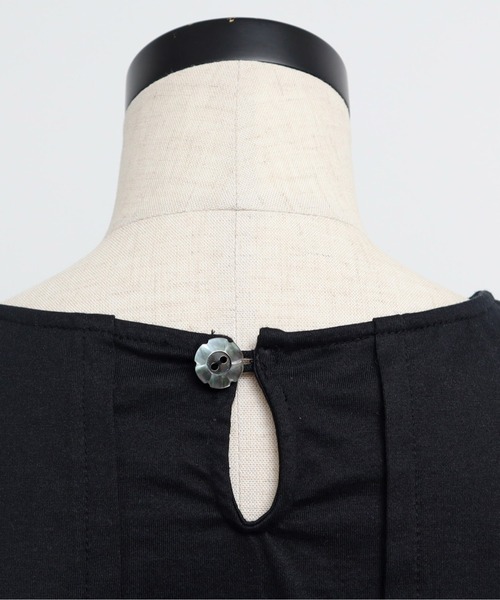 Malle（マル）の「malle 超度詰天竺 肩掛けプルオーバー（Tシャツ/カットソー・レディース・ブラック/クリーム・FREE）」の22枚目の写真