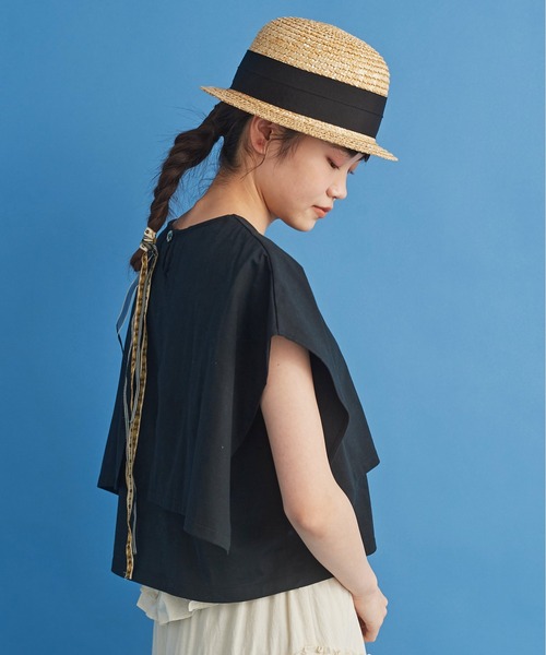 Malle（マル）の「malle 超度詰天竺 肩掛けプルオーバー（Tシャツ/カットソー・レディース・ブラック/クリーム・FREE）」の14枚目の写真