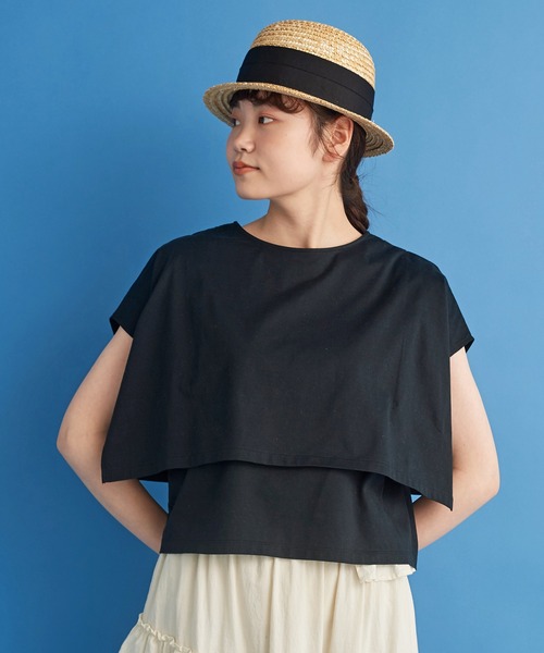 Malle（マル）の「malle 超度詰天竺 肩掛けプルオーバー（Tシャツ/カットソー・レディース・ブラック/クリーム・FREE）」の16枚目の写真