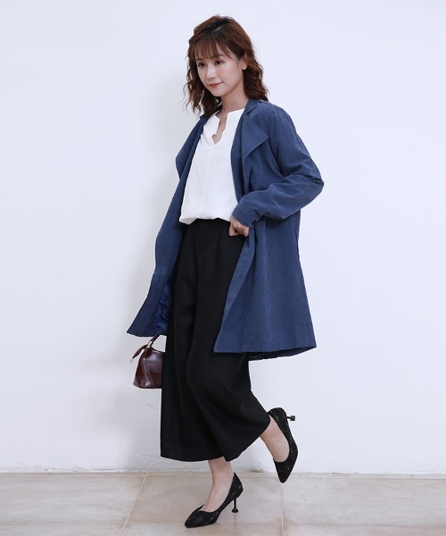 Doux Belle(ドゥーベル)の「ハイウエスト ワイドパンツ フロントボタン(その他パンツ・レディース・ライトグレー/ブラック/ダークグレー/A・LARGE/X-LARGE/MEDIUM)」の16枚目の写真