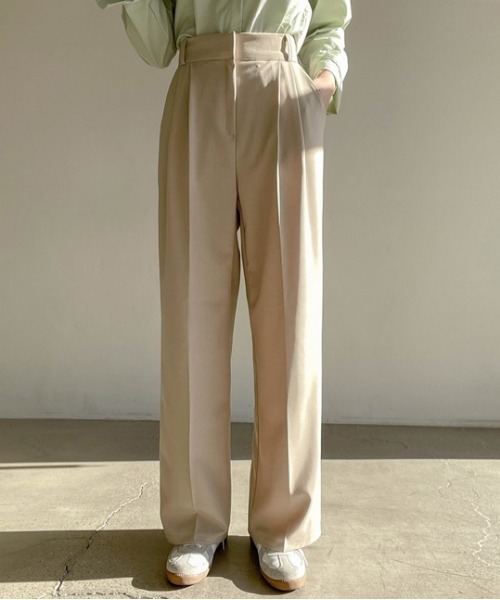 SONA（ソナ）の「SONYUNARA ピンタックハイウエストワイドスラックス（スラックス・レディース・ダークグレー/ベージュ/クリーム/イエロー・FREE）」の19枚目の写真