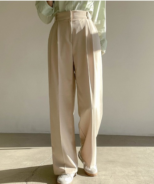 SONA（ソナ）の「SONYUNARA ピンタックハイウエストワイドスラックス（スラックス・レディース・ダークグレー/ベージュ/クリーム/イエロー・FREE）」の20枚目の写真