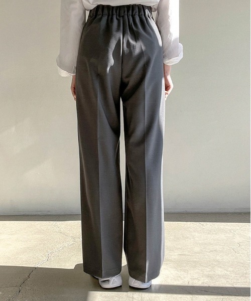 SONA（ソナ）の「SONYUNARA ピンタックハイウエストワイドスラックス（スラックス・レディース・ダークグレー/ベージュ/クリーム/イエロー・FREE）」の10枚目の写真