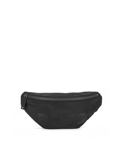 【HUGO BOSS】ロゴ ナイロン メッシュ ボディバッグ 送料込 BOSS(ボス)の「BOSSロゴ リサイクルナイロン ベルトバッグ