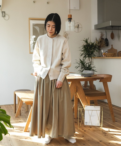 FORK&SPOON（フォークアンドスプーン）の「FORK&SPOON　ラゲットリブカーディガン（カーディガン/ボレロ・レディース・ブラック/ベージュ・ONE）」の11枚目の写真