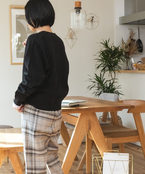 FORK&SPOON（フォークアンドスプーン）の「FORK&SPOON　ラゲットリブカーディガン（カーディガン/ボレロ・レディース・ブラック/ベージュ・ONE）」の14枚目の写真