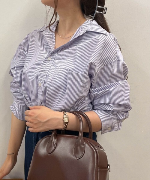 THE STANDARD(ザスタンダード)の「WEGO/パッカリングブロードシャツ(シャツ/ブラウス・メンズ・ブラック系その他4/サックスブルー/ベージュ/ブルー系その他4/ホワイト/パープル系その他4/ブラック系その他/グリーン系その他4・SMALL/MEDIUM/LARGE)」の8枚目の写真