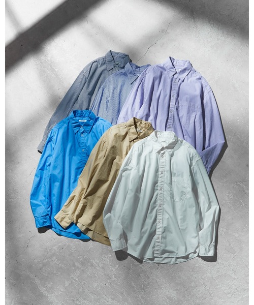 THE STANDARD(ザスタンダード)の「WEGO/パッカリングブロードシャツ(シャツ/ブラウス・メンズ・ブラック系その他4/サックスブルー/ベージュ/ブルー系その他4/ホワイト/パープル系その他4/ブラック系その他/グリーン系その他4・SMALL/MEDIUM/LARGE)」の14枚目の写真