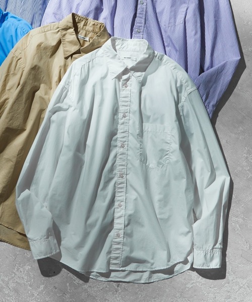 THE STANDARD(ザスタンダード)の「WEGO/パッカリングブロードシャツ(シャツ/ブラウス・メンズ・ブラック系その他4/サックスブルー/ベージュ/ブルー系その他4/ホワイト/パープル系その他4/ブラック系その他/グリーン系その他4・SMALL/MEDIUM/LARGE)」の11枚目の写真