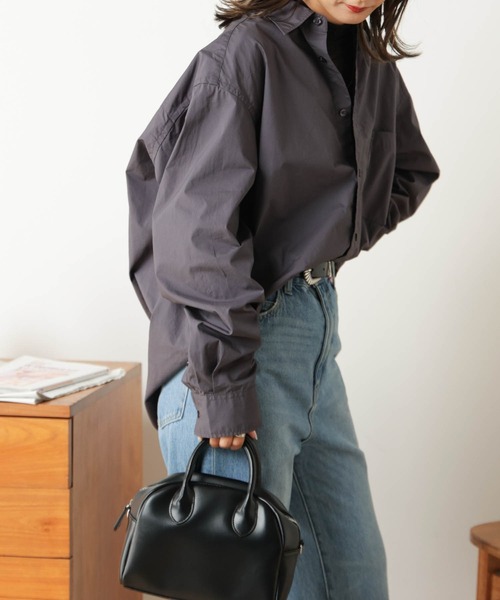 THE STANDARD(ザスタンダード)の「WEGO/パッカリングブロードシャツ(シャツ/ブラウス・メンズ・ブラック系その他4/サックスブルー/ベージュ/ブルー系その他4/ホワイト/パープル系その他4/ブラック系その他/グリーン系その他4・SMALL/MEDIUM/LARGE)」の10枚目の写真