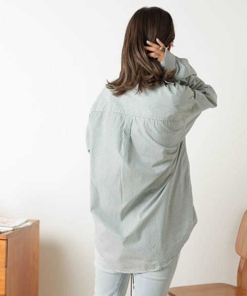 THE STANDARD(ザスタンダード)の「WEGO/パッカリングブロードシャツ(シャツ/ブラウス・メンズ・ブラック系その他4/サックスブルー/ベージュ/ブルー系その他4/ホワイト/パープル系その他4/ブラック系その他/グリーン系その他4・SMALL/MEDIUM/LARGE)」の19枚目の写真