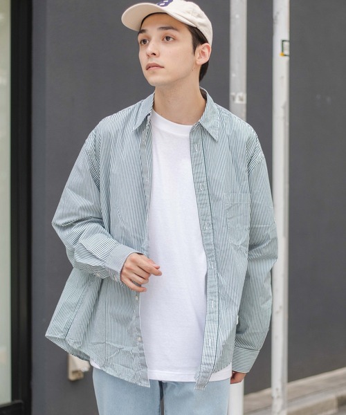 THE STANDARD(ザスタンダード)の「WEGO/パッカリングブロードシャツ(シャツ/ブラウス・メンズ・ブラック系その他4/サックスブルー/ベージュ/ブルー系その他4/ホワイト/パープル系その他4/ブラック系その他/グリーン系その他4・SMALL/MEDIUM/LARGE)」の22枚目の写真