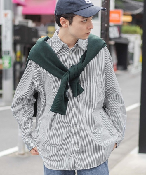 THE STANDARD(ザスタンダード)の「WEGO/パッカリングブロードシャツ(シャツ/ブラウス・メンズ・ブラック系その他4/サックスブルー/ベージュ/ブルー系その他4/ホワイト/パープル系その他4/ブラック系その他/グリーン系その他4・SMALL/MEDIUM/LARGE)」の21枚目の写真