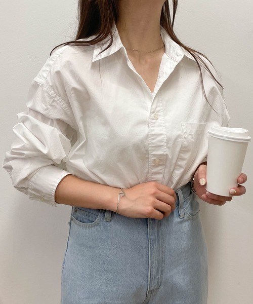 THE STANDARD(ザスタンダード)の「WEGO/パッカリングブロードシャツ(シャツ/ブラウス・メンズ・ブラック系その他4/サックスブルー/ベージュ/ブルー系その他4/ホワイト/パープル系その他4/ブラック系その他/グリーン系その他4・SMALL/MEDIUM/LARGE)」の20枚目の写真