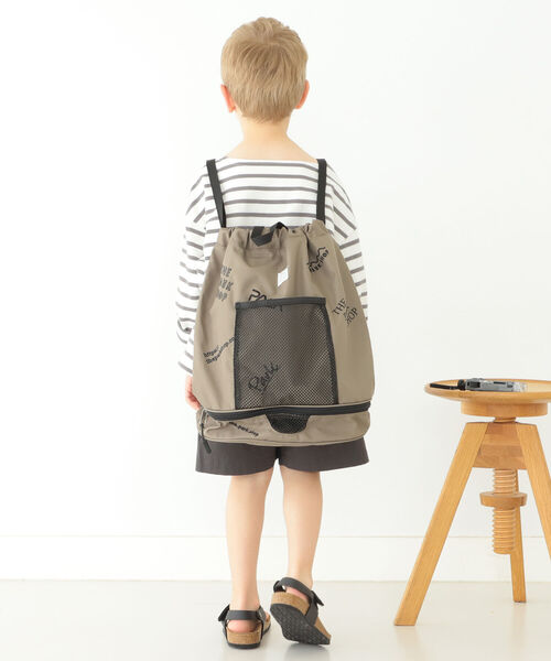 こども ビームス(コドモビームス)の「THE PARK SHOP / Swim Park Knapsack 22(バックパック/リュック・キッズ・ネイビー/カーキ/ブラック・ONE SIZE)」の5枚目の写真