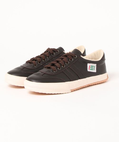 maccheronian（マカロニアン）の「MACCHERONIAN （マカロニアン） /レザー レースアップ スニーカー 2039L タナカユニバーサル（スニーカー・メンズ・ダークブラウン/ベージュ・38/43/44/40/39/36/37/41/42）」の2枚目の写真