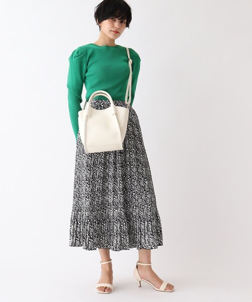 OPAQUE.CLIP（オペークドットクリップ）の「◆配色ステッチシュリンクミドルトート【2WAY・軽量】（トートバッグ・レディース・オフホワイト/グレー/ブラック/ダークオレンジ・00）」の9枚目の写真