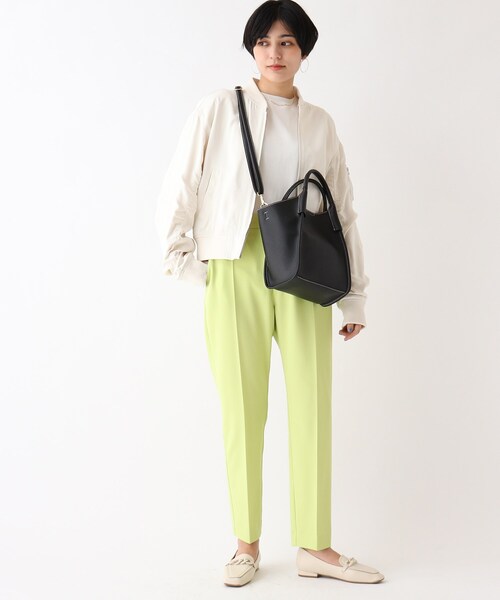 OPAQUE.CLIP（オペークドットクリップ）の「◆配色ステッチシュリンクミドルトート【2WAY・軽量】（トートバッグ・レディース・オフホワイト/グレー/ブラック/ダークオレンジ・00）」の18枚目の写真