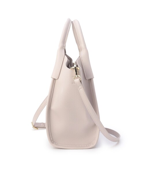 OPAQUE.CLIP（オペークドットクリップ）の「◆配色ステッチシュリンクミドルトート【2WAY・軽量】（トートバッグ・レディース・オフホワイト/グレー/ブラック/ダークオレンジ・00）」の13枚目の写真