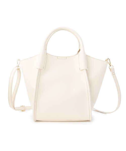 OPAQUE.CLIP（オペークドットクリップ）の「◆配色ステッチシュリンクミドルトート【2WAY・軽量】（トートバッグ・レディース・オフホワイト/グレー/ブラック/ダークオレンジ・00）」の17枚目の写真