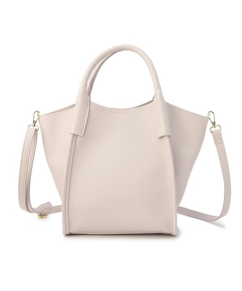 OPAQUE.CLIP（オペークドットクリップ）の「◆配色ステッチシュリンクミドルトート【2WAY・軽量】（トートバッグ・レディース・オフホワイト/グレー/ブラック/ダークオレンジ・00）」の21枚目の写真