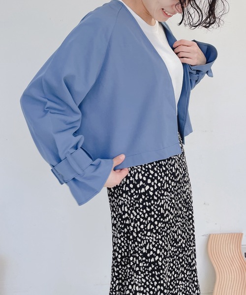 AS KNOW AS plus(アズノゥアズプラス)の「●3WAYレイヤード マルチウェイトレンチコート(トレンチコート・レディース・ブラック/ブルー/ライトベージュ・FREE)」の6枚目の写真