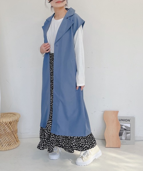 AS KNOW AS plus(アズノゥアズプラス)の「●3WAYレイヤード マルチウェイトレンチコート(トレンチコート・レディース・ブラック/ブルー/ライトベージュ・FREE)」の7枚目の写真