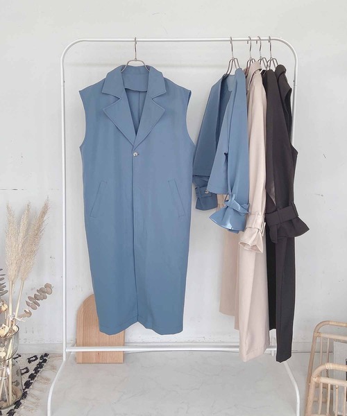 AS KNOW AS plus(アズノゥアズプラス)の「●3WAYレイヤード マルチウェイトレンチコート(トレンチコート・レディース・ブラック/ブルー/ライトベージュ・FREE)」の10枚目の写真