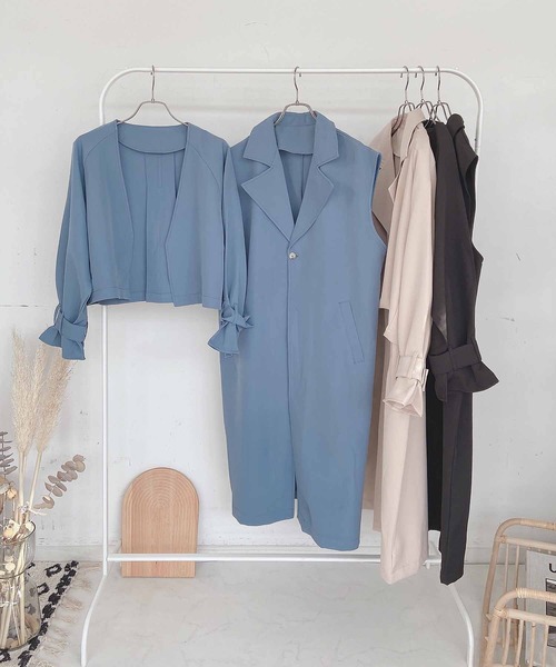 AS KNOW AS plus(アズノゥアズプラス)の「●3WAYレイヤード マルチウェイトレンチコート(トレンチコート・レディース・ブラック/ブルー/ライトベージュ・FREE)」の11枚目の写真