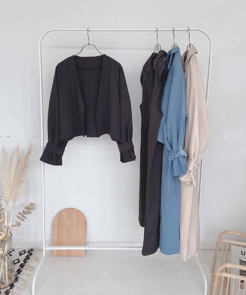 AS KNOW AS plus(アズノゥアズプラス)の「●3WAYレイヤード マルチウェイトレンチコート(トレンチコート・レディース・ブラック/ブルー/ライトベージュ・FREE)」の16枚目の写真