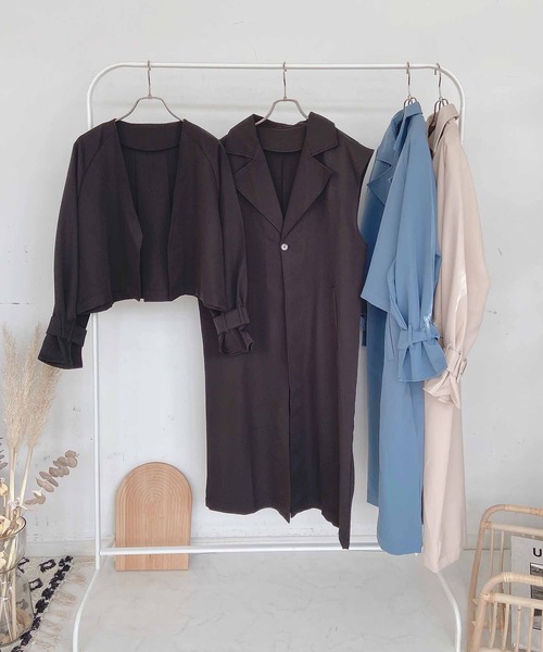 AS KNOW AS plus(アズノゥアズプラス)の「●3WAYレイヤード マルチウェイトレンチコート(トレンチコート・レディース・ブラック/ブルー/ライトベージュ・FREE)」の18枚目の写真