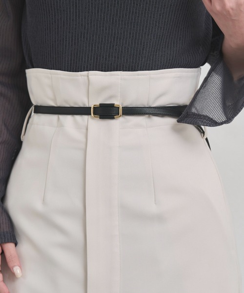 Aunt Marie's（アントマリーズ）の「フェイクレザースリムベルト（ベルト・レディース・ブラウン/ベージュ/ブラック・FREE）」の9枚目の写真