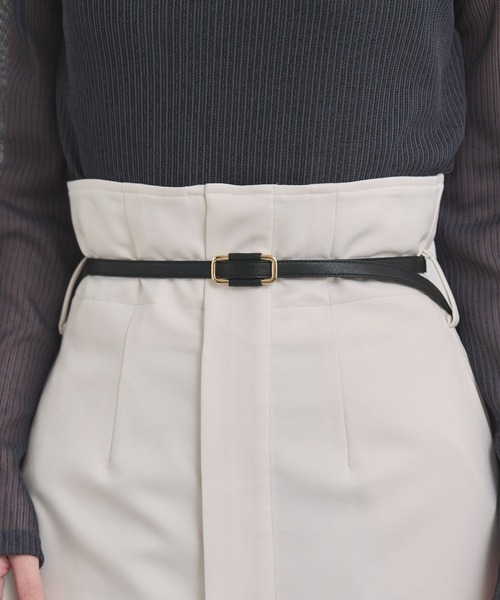 Aunt Marie's（アントマリーズ）の「フェイクレザースリムベルト（ベルト・レディース・ブラウン/ベージュ/ブラック・FREE）」の10枚目の写真