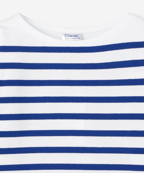 ORCIVAL(オーシバル)の「ORCIVAL | キッズ ラッセルフレンチセーラーTシャツ(Tシャツ/カットソー・キッズ・ブルー系その他・95/105/115/125/135)」の4枚目の写真