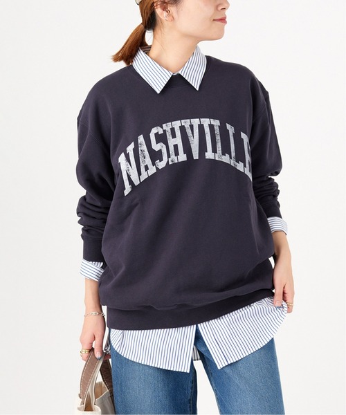 最終値下げ。フェードロゴスウェット NASHVILLE JOURNAL STANDARD（ジャーナルスタンダード）の「フェードロゴ