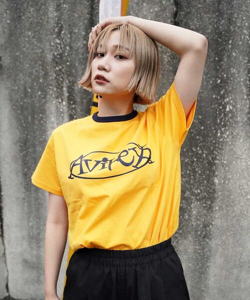 AVIREX（アヴィレックス）の「【WEB&DEPOT限定】アヴィレックス リンガーTシャツ/AVIREX RINGER T-SHIRT（Tシャツ/カットソー・レディース・ホワイト/ブラック/イエロー・FREE）」の16枚目の写真