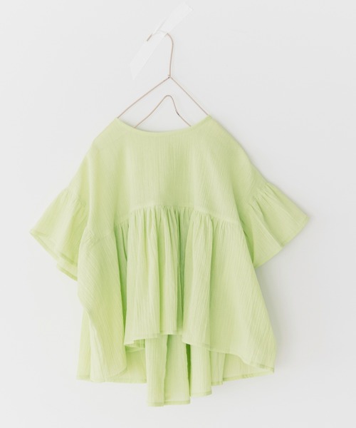 LOWRYS FARM（ローリーズファーム）の「ヨウリュウボリュームブラウス　275241（シャツ/ブラウス・キッズ・ブラック/ピンク/グリーン/パープル・110cm/120cm/130cm/140cm/150cm）」の3枚目の写真