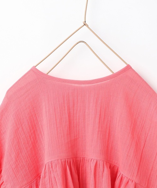 LOWRYS FARM（ローリーズファーム）の「ヨウリュウボリュームブラウス　275241（シャツ/ブラウス・キッズ・ブラック/ピンク/グリーン/パープル・110cm/120cm/130cm/140cm/150cm）」の7枚目の写真