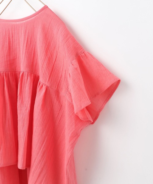 LOWRYS FARM（ローリーズファーム）の「ヨウリュウボリュームブラウス　275241（シャツ/ブラウス・キッズ・ブラック/ピンク/グリーン/パープル・110cm/120cm/130cm/140cm/150cm）」の10枚目の写真